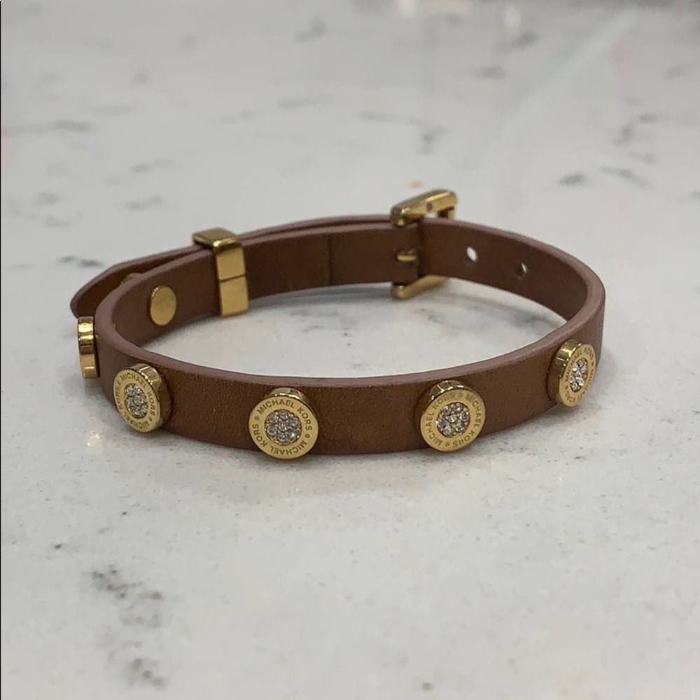 Michael Kors leather adjustable bracelet